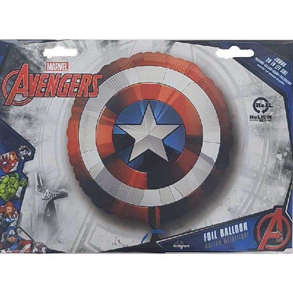 Captain America Shield Shaped Foil Balloon - Eternity Party Express