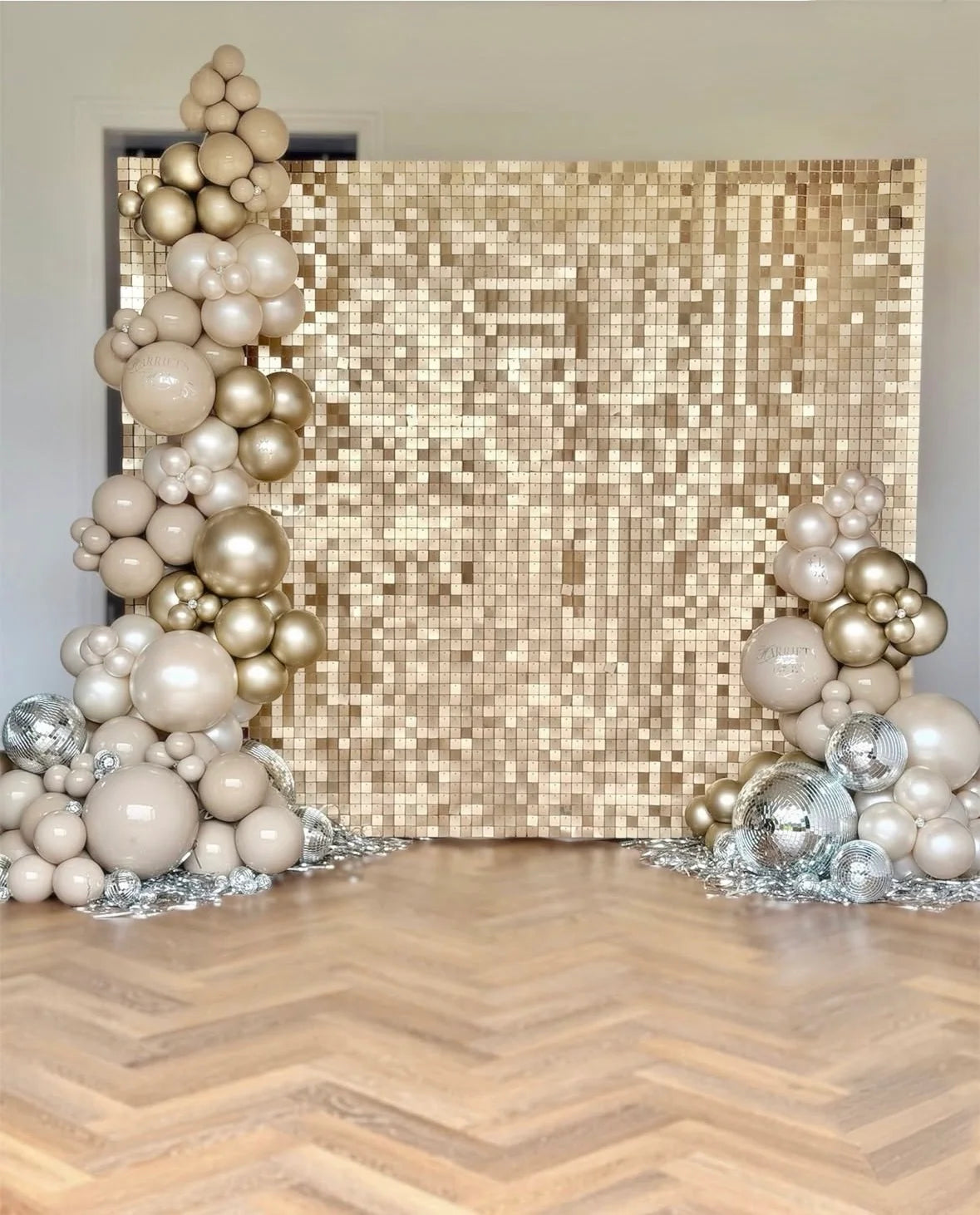 Matt Gold Sequin Wall Panel HIRE ONLY NOT FOR SALE