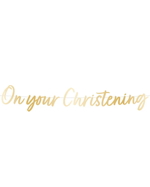 On your Christening Paper Banner