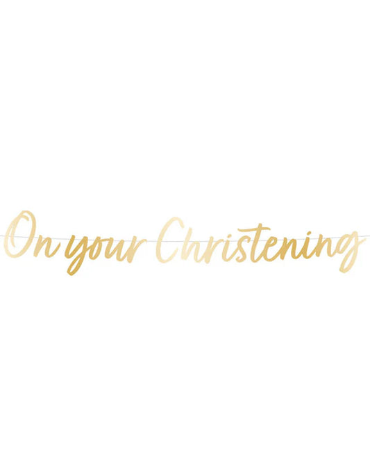 On your Christening Paper Banner