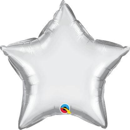 Silver Star Foil Balloons