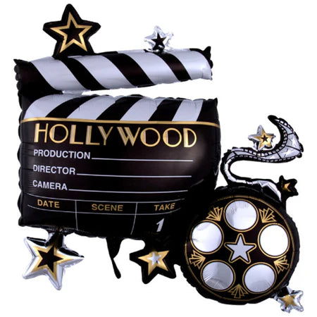 Clapboard Hollywood Foil Balloon 29"