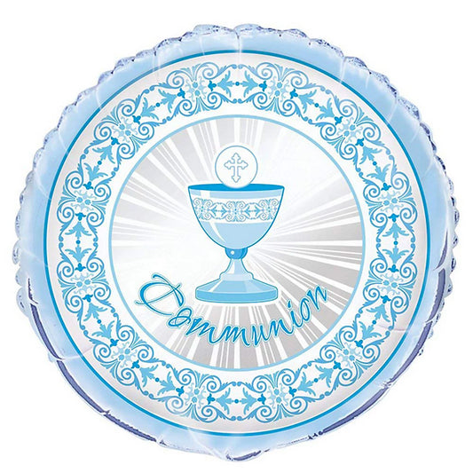 Communion Chalice Blue Foil Balloon
