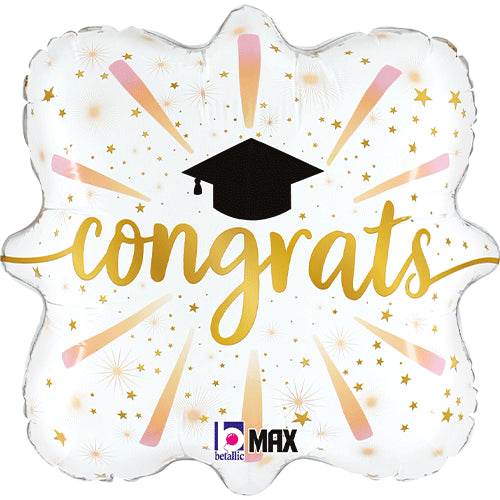 Congrats Graduation Square Foil Balloon - Eternity Party Express