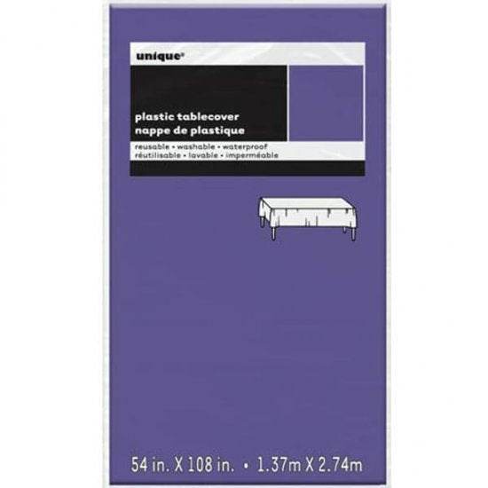 Deep Purple Plastic Tablecover - Eternity Party Express