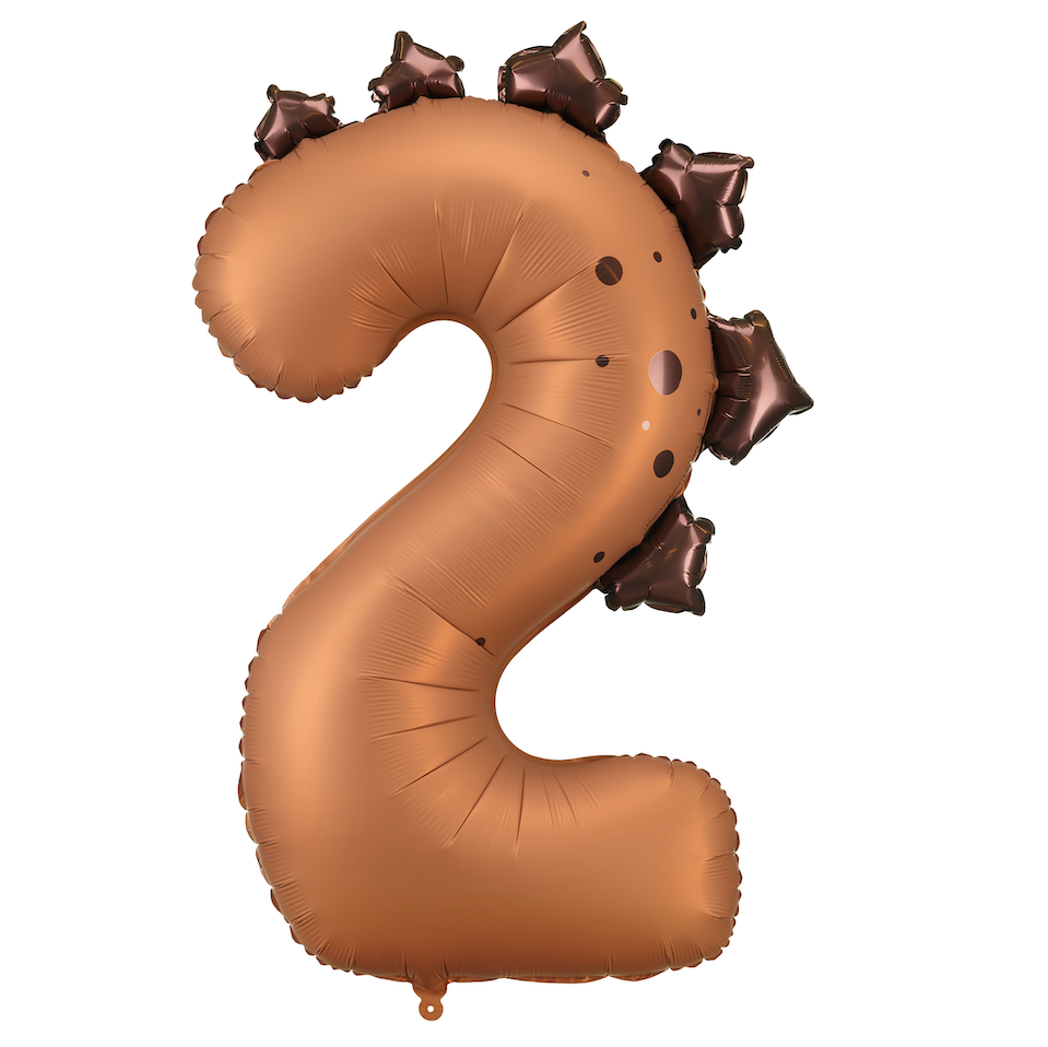 Dinosaur Number 2 Foil Balloon