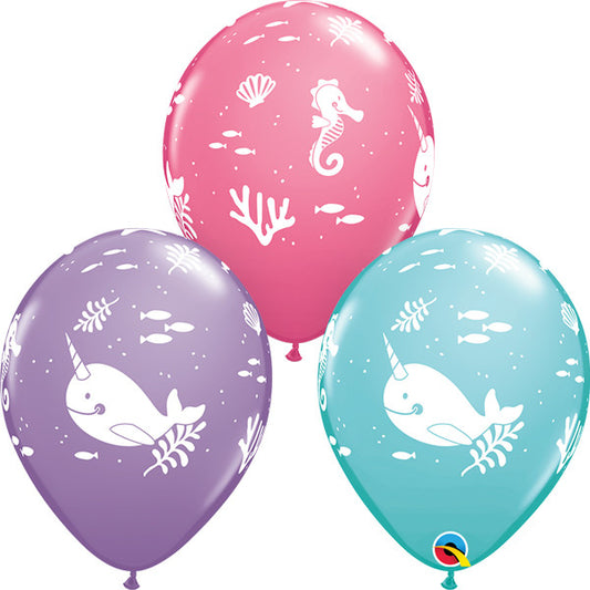 Fun Under The Sea Creatures Latex Balloons 25 Pack
