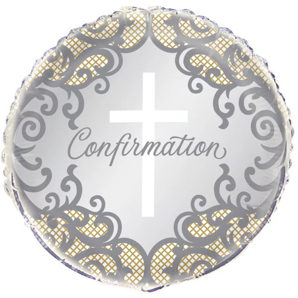 Fancy Gold Cross Confirmation Foil Balloon