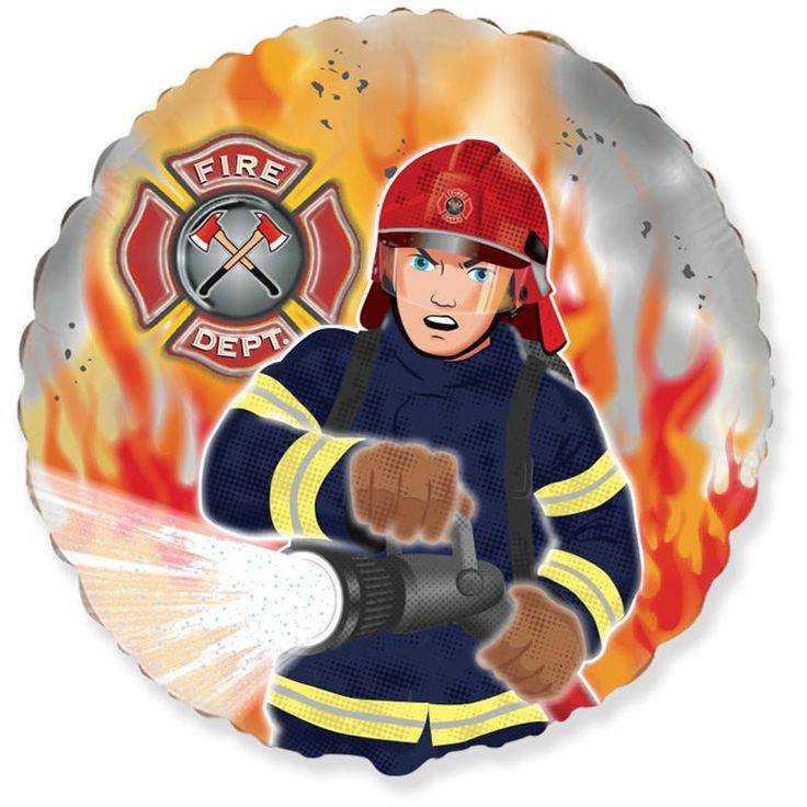 Fireman Foil Balloon - Eternity Party Express