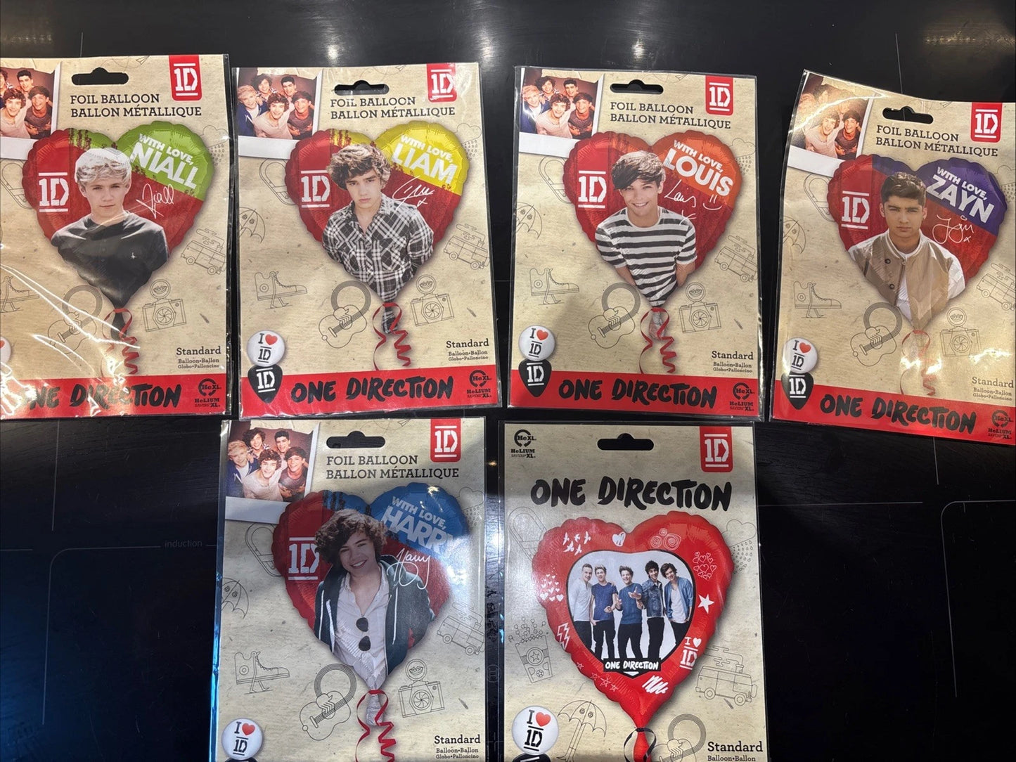 Full Set One Direction Foil Balloons
