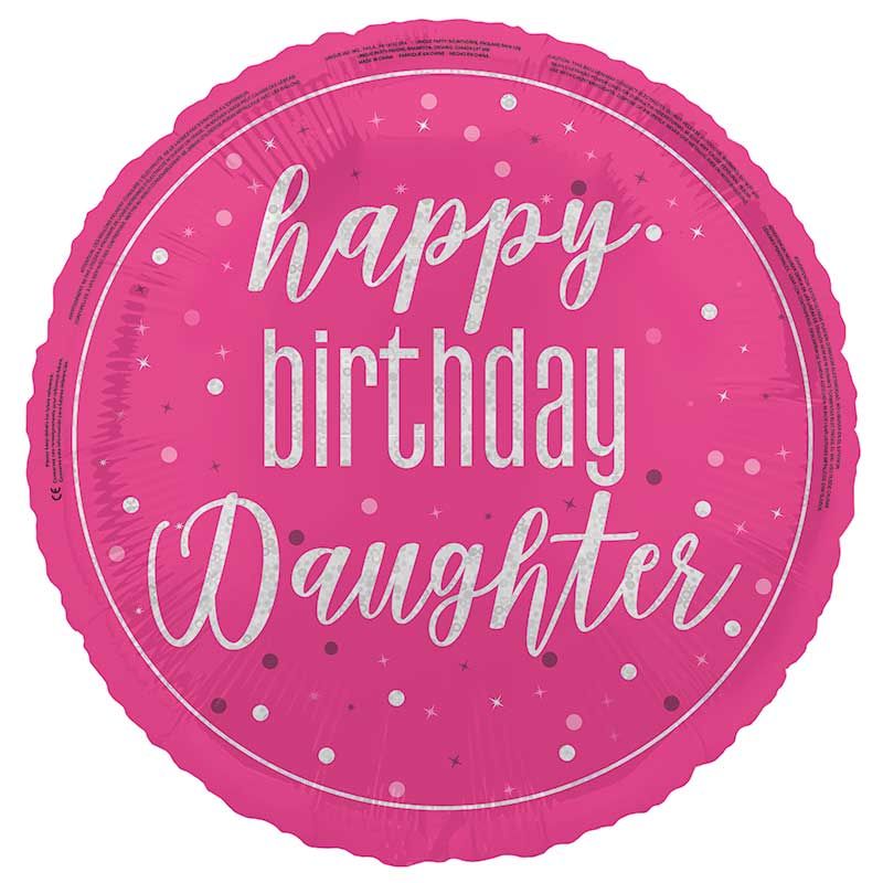 Glitz Happy Birthday Daughter Foil Balloon