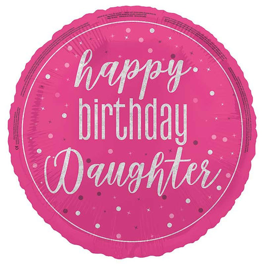Glitz Happy Birthday Daughter Foil Balloon