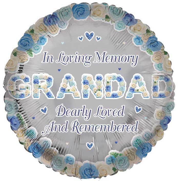 Grandad Remembrance Foil Balloon