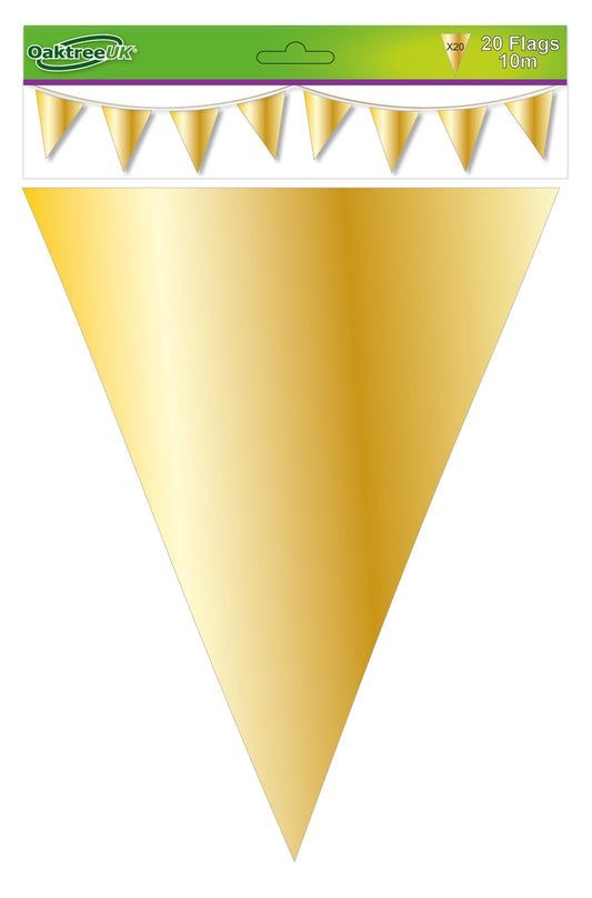 Giant Metallic Gold Colour Bunting