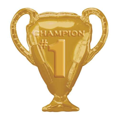 Gold Champion Trophy Foil Balloon - Eternity Party Express