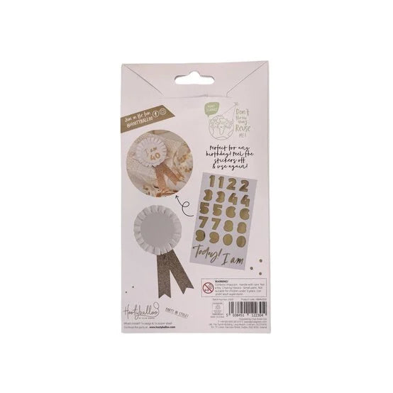 Gold Glitter Milestone Birthday Badge