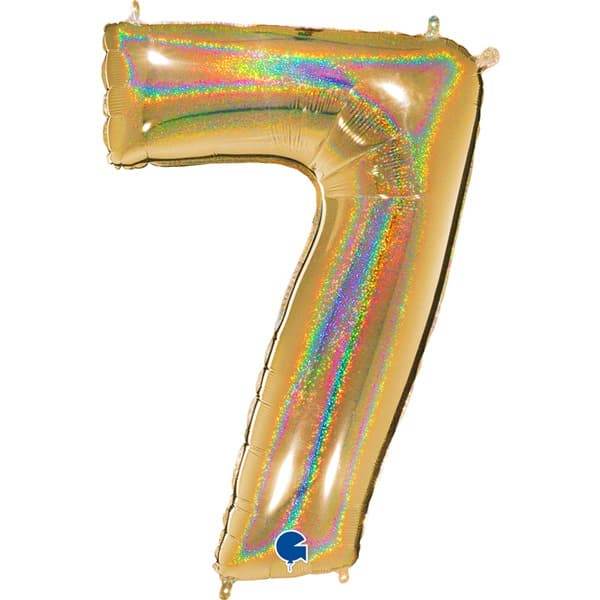 Gold Holographic Glitter Numbers - Eternity Party Express