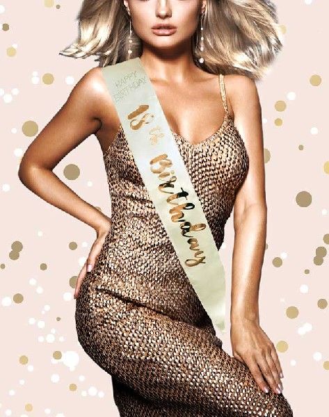 Cream & Gold 18th Sash