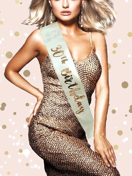 Cream & Gold 30th Sash