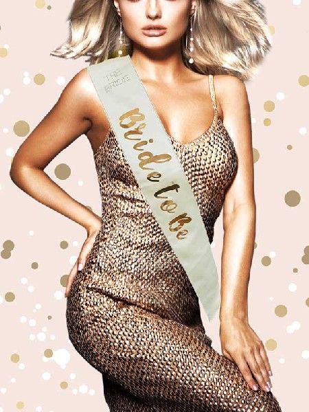 Gold Rose Gold Bride to be Sash