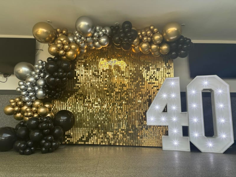 Gold Sequin Wall Panel HIRE ONLY NOT FOR SALE