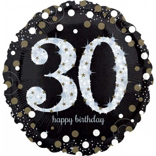 Gold Sparkling Celebration 30 Birthday Foil Balloon