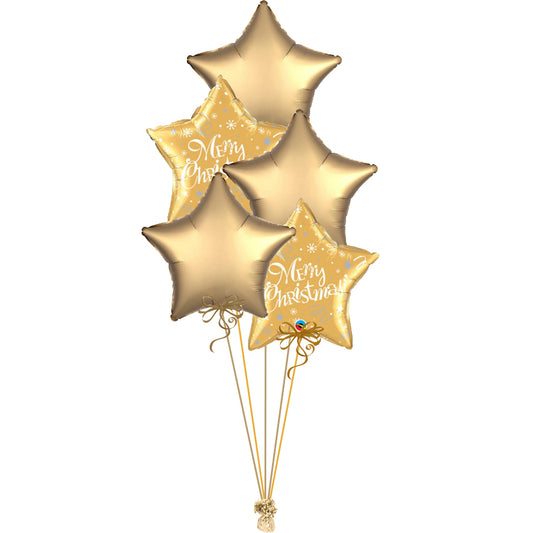 Gold Star Christmas Cluster
