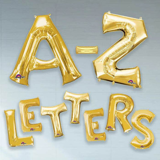 Gaint Gold Letter Foil Balloons - Eternity Party Express