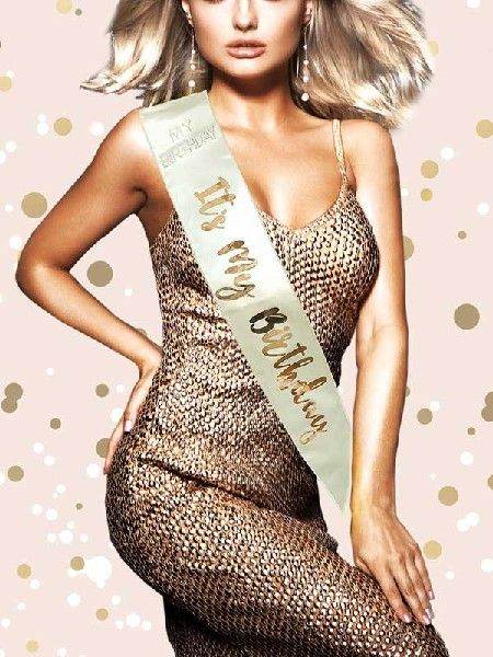 Gold Rose Gold It's My Birthday Sash - Eternity Party Express