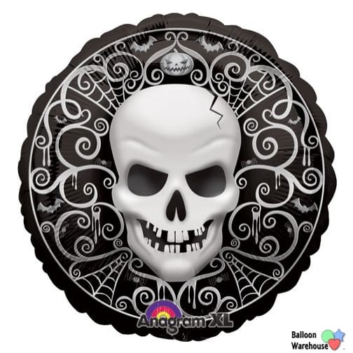 Gothic Fright Night Skull Foil Balloon
