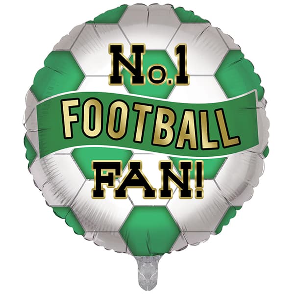 Football Balloon Fan Soccer Green White Happy Birthday