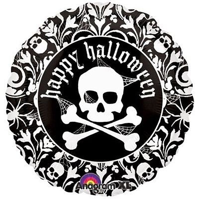 Halloween Spooky Skull Cross Bones Foil Balloon
