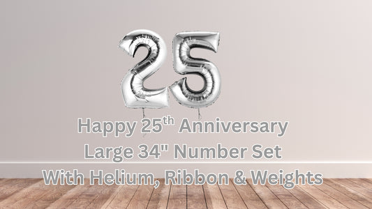 25th Anniversay Number Balloons