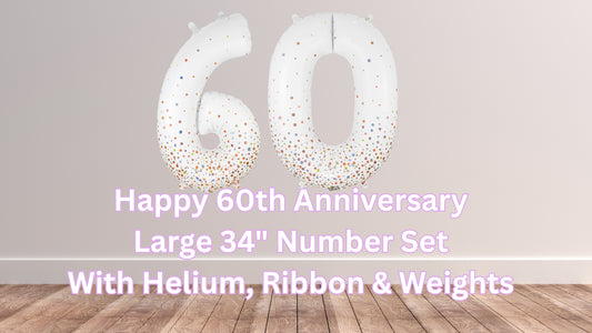 60th Anniversay Number Balloons