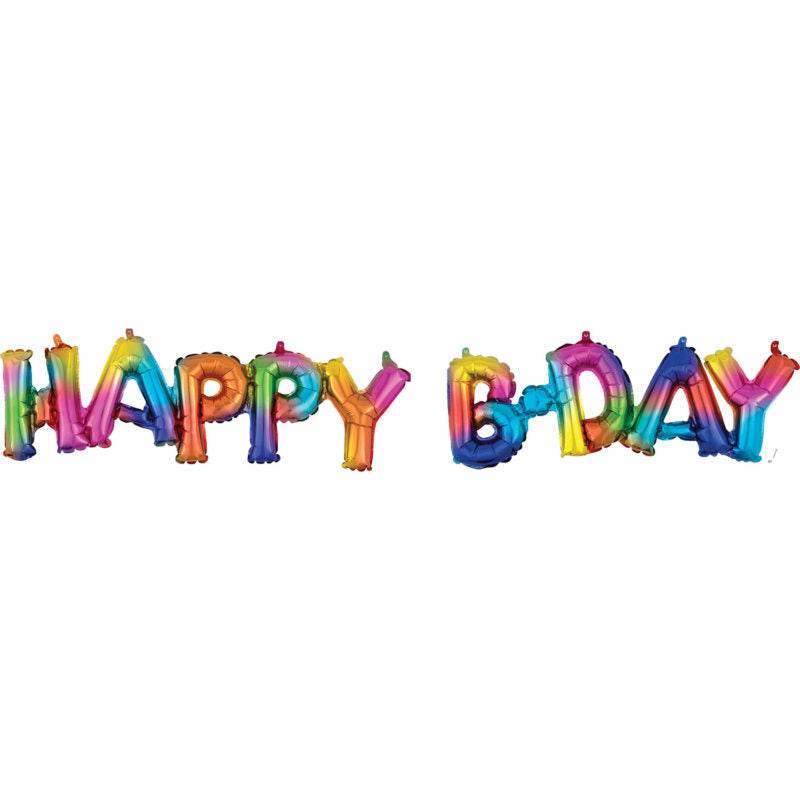 happy b.day Script Phrase Rianbow - Eternity Party Express