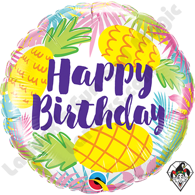 Happy Birthday Pineapple Foil Balloon