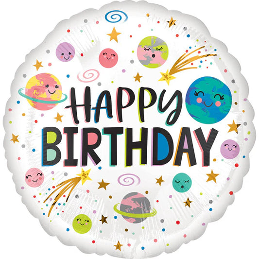Space Birthday Foil Balloon