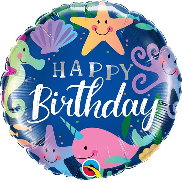 Under the Sea Happy Birthday Foil Balloon