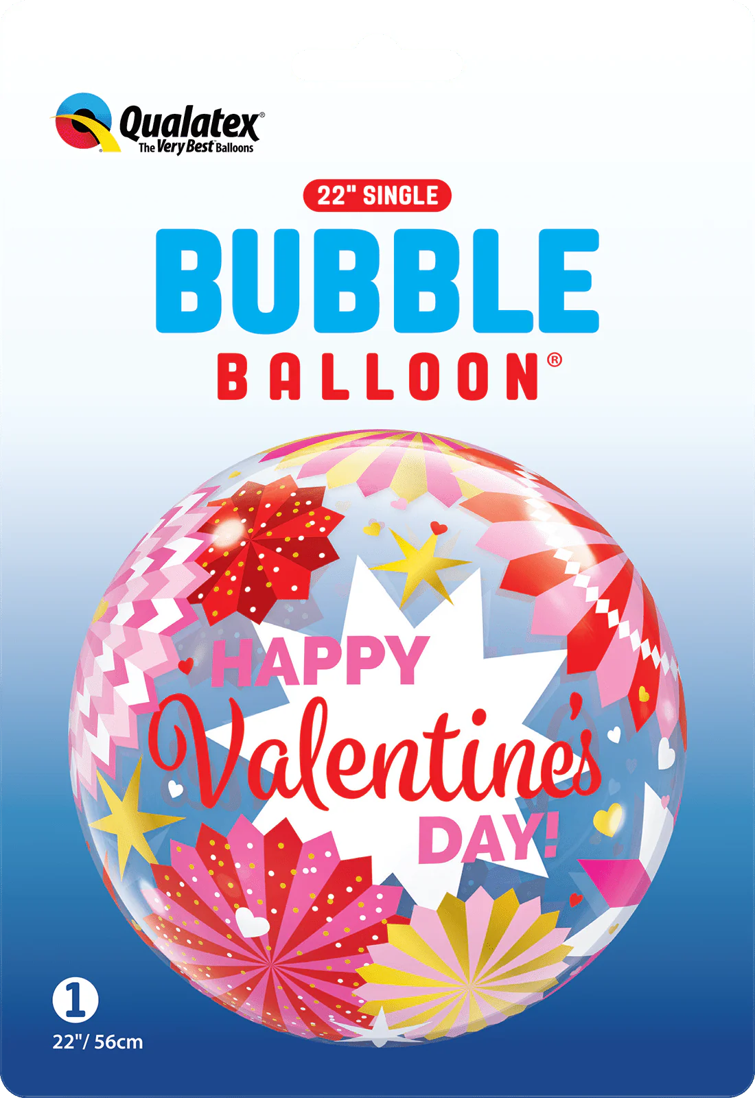 Happy Valentine's Day Paper Fans Bubble Balloon