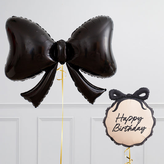 Black Bow Foil Balloon