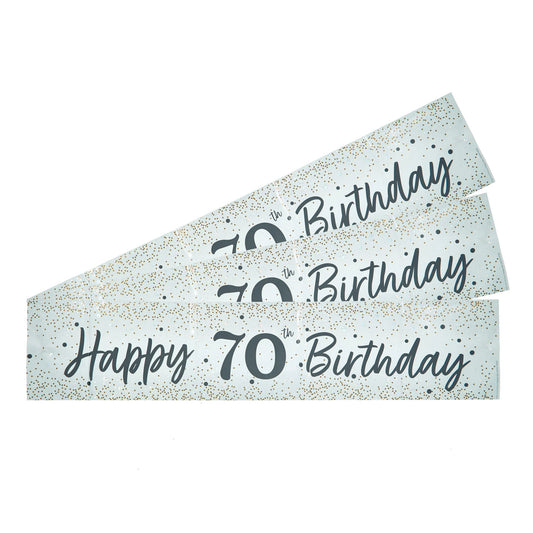 Holographic Happy 70th Birthday Banner
