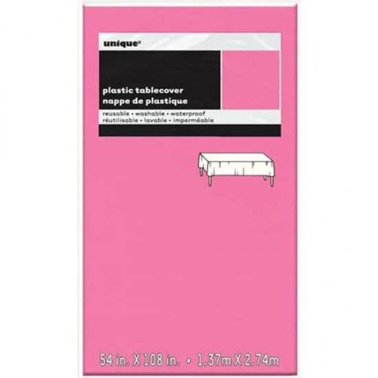 Hot Pink Plastic Tablecover - Eternity Party Express
