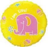 I Am 5 Elephant 5th Birthday Balloon1