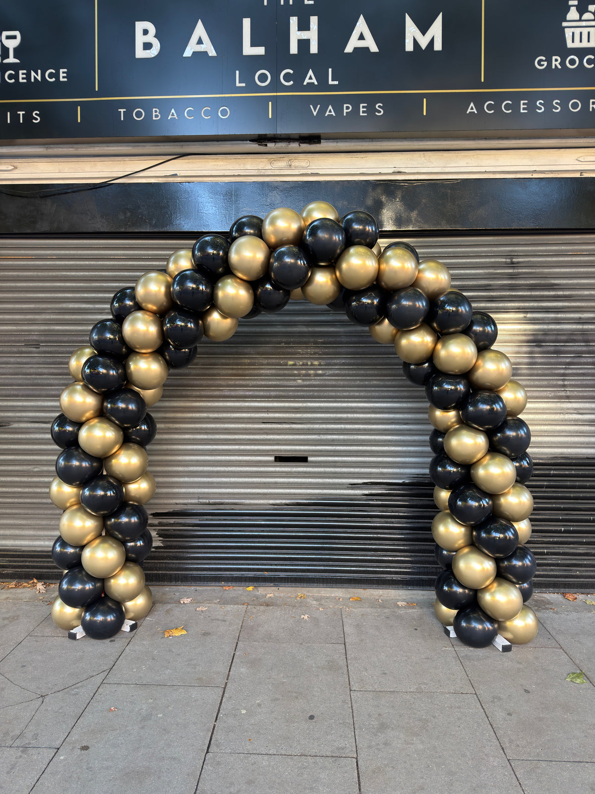 The Balham Local Store Grand Opening Outdoor Balloon Arch