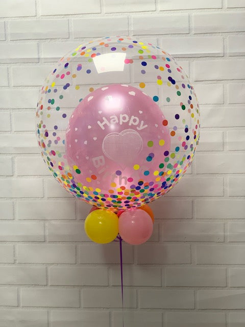 Personalised Rainbow Confetti Bubble