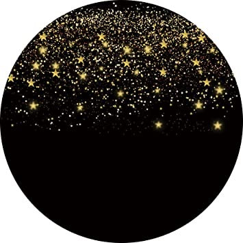 6ft Round Black Stardust Backdrop Hoop