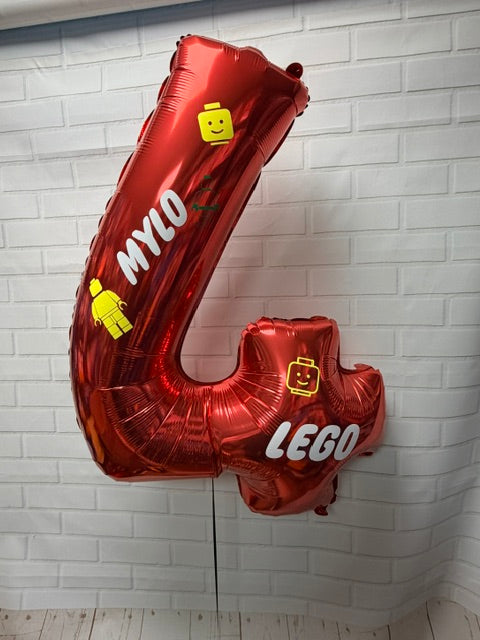 Lego Number Foil Balloon
