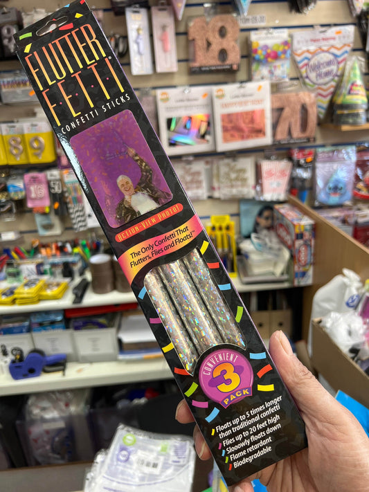 Flutter Fetti Confetti Sticks - Eternity Party Express