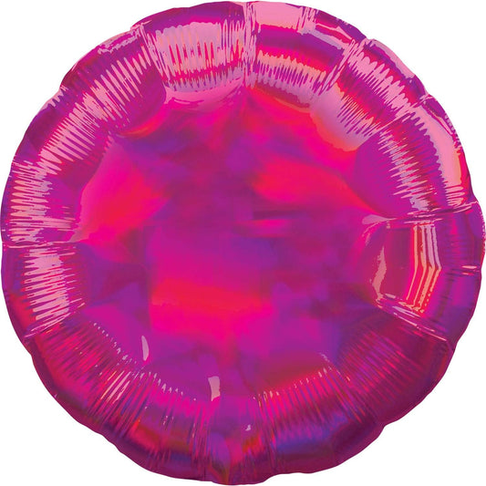 Iridescent Magenta Round Foil Balloon