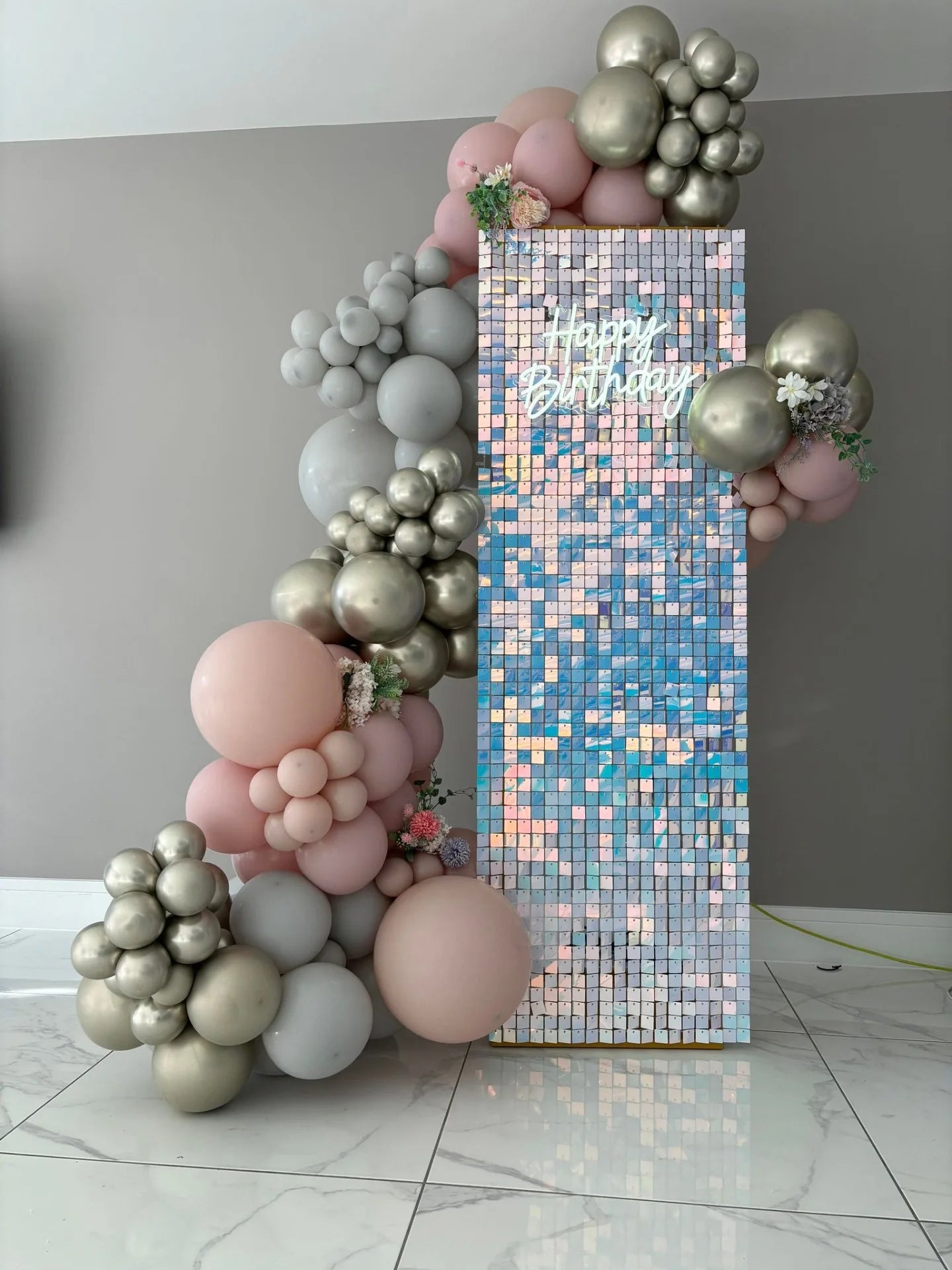 Iridescent Sequin Wall Panel HIRE ONLY NOT FOR SALE